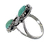 Genuine Sterling Silver Flower Southwest Turquoise Ring Size 8-1/2 RX60211